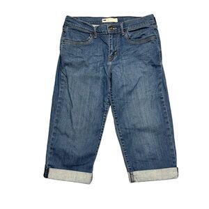 Levi's Jean Capris Womens Size 8 W29 High‎ Rise Medium Wash Rolled Cuff Blue